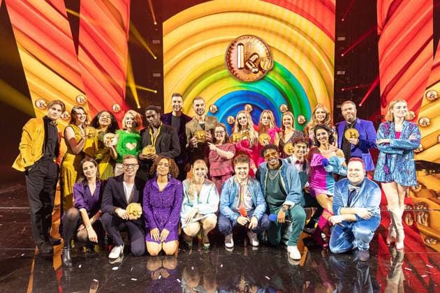 Illustration picture shows the winners posing during the Gala van de Gouden K s award show, organized by Flemish children s television channel Ketnet, Saturday 21 January 2023 in Brussels.  JAMESxARTHURxGEKIERE 58608644