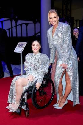 52 Ball des Sports Kristina Vogel and Franziska van Almsick at the 52 Ball des Sports in the Festhalle in Frankfurt am Main Copyright: xEventpressxGolejewskix