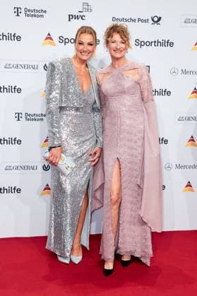 52 Ball des Sports Franziska van Almsick and Heike Henkel at the 52 Ball des Sports in the Festhalle in Frankfurt am Main Copyright: xEventpressxGolejewskix