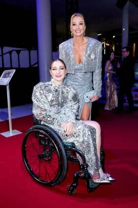 52 Ball des Sports Kristina Vogel and Franziska van Almsick at the 52 Ball des Sports in the Festhalle in Frankfurt am Main Copyright: xEventpressxGolejewskix