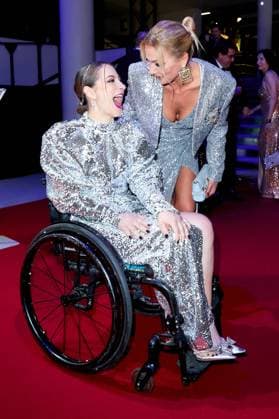 52 Ball des Sports Kristina Vogel and Franziska van Almsick at the 52 Ball des Sports in the Festhalle in Frankfurt am Main Copyright: xEventpressxGolejewskix