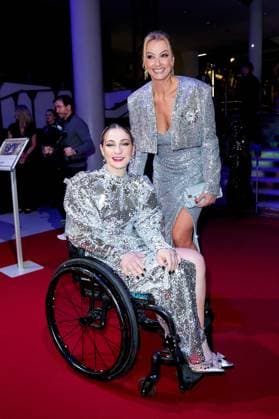 52 Ball des Sports Kristina Vogel and Franziska van Almsick at the 52 Ball des Sports in the Festhalle in Frankfurt am Main Copyright: xEventpressxGolejewskix