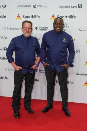 The Sporthilf has invited to the 52 Ball of Sports Many celebrities came over the red carpet Henri Bach, Nelson Mueller 52 Ball of Sports The Sporthilf has invited to the 52 Ball of Sports Many celebrities came over the red carpet Germany, Frankfurt, Festhalle, 21 01 2023 SP_GHR