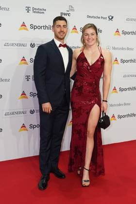 The Sporthilf has invited to the 52 Ball of Sports Many celebrities came over the red carpet Jule Hake, Matthias Alfonsi 52 Ball of Sports The Sporthilf has invited to the 52 Ball of Sports Many celebrities came over the red carpet Germany, Frankfurt, Festhalle, 21 01 2023 SP_GHR