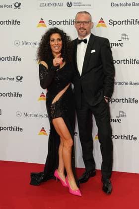 The Sporthilf has invited to the 52 Ball of Sports Many celebrities came over the red carpet Evren Gezer with husband 52 Ball of Sports The Sporthilf has invited to the 52 Ball of Sports Many celebrities came over the red carpet Germany, Frankfurt, Festhalle, 21 01 2023 SP_GHR