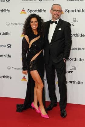 The Sporthilf has invited to the 52 Ball of Sports Many celebrities came over the red carpet Evren Gezer with husband 52 Ball of Sports The Sporthilf has invited to the 52 Ball of Sports Many celebrities came over the red carpet Germany, Frankfurt, Festhalle, 21 01 2023 SP_GHR