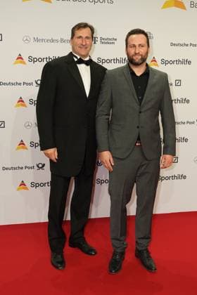 The Sporthilf has invited to the 52 Ball of Sports Many celebrities came over the red carpet Lars Riedel with son Robert 52 Ball of Sports The Sporthilf has invited to the 52 Ball of Sports Many celebrities came over the red carpet Germany, Frankfurt, Festhalle, 21 01 2023 SP_GHR