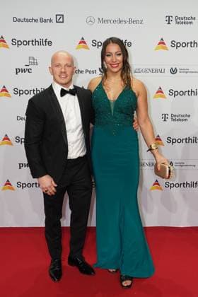 The Sporthilf has invited to the 52 Ball of Sports Many celebrities came over the red carpet Fabian Hambuechen and Viktoria 52 Ball of Sports The Sporthilf has invited to the 52 Ball of Sports Many celebrities came over the red carpet Germany, Frankfurt, Festhalle, 21 01 2023 SP_GHR
