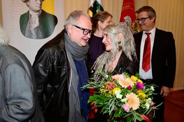 Heinz Rudolf Kunze and Sarah Lesch at the award ceremony of the Lessing Prize 2023 of the Free State of Saxony in the town hall Kamenz, 21 01 2023 Foto:xM.xWehnertx xFuturexImage