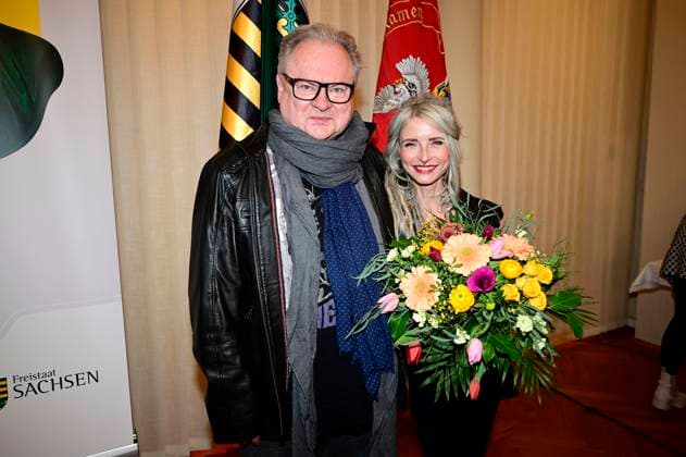 Heinz Rudolf Kunze and Sarah Lesch at the award ceremony of the Lessing Prize 2023 of the Free State of Saxony in the town hall Kamenz, 21 01 2023 Foto:xM.xWehnertx xFuturexImage