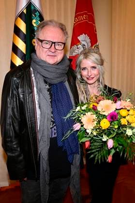 Heinz Rudolf Kunze and Sarah Lesch at the award ceremony of the Lessing Prize 2023 of the Free State of Saxony in the town hall Kamenz, 21 01 2023 Foto:xM.xWehnertx xFuturexImage