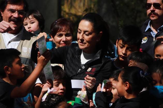 January 21, 2023 in Mexico City, Mexico: The head of government, Claudia Sheinbaum Pardo, during the official opening of the Axolote museum and amphibian conservation center, inside the Chapultepec zoo. January 21, 2023 in Mexico City, Mexico. Mexico City Mexico - ZUMAe321 20230122_zia_e321_035 Copyright: xCarlosxSantiagox