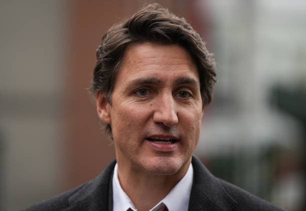 January 22, 2023, VANCOUVER, BC, CANADA: Prime Minister Justin Trudeau gives a statement on the California shooting before marching in the Lunar New Year parade, in Vancouver, on Sunday, January 22, 2023. VANCOUVER CANADA  - ZUMAc35_ 20230122_zaf_c35_006 Copyright: xDarrylxDyckx