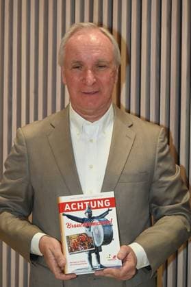 The Chairman of the Board Friends of the Historical Archive of the City of Cologne Burkhard von der Mühlen poses at the book presentation Achtung Brauchtumszone Beiträge zur Kölner Karnevalsgeschichte On the occasion of the 200th anniversary, the Historical Archive publishes its new volume of communications