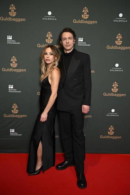 STOCKHOLM 20230123 Oscar Töringe th and Rakel Benér arrive on the red carpet at the Guldbaggegalan at Circus in Stockholm STOCKHOLMK SWEDEN x10040x,  Copyright: xAndersxWiklund TTx GULDBAGGEN 2023 TTABB0000000000154399