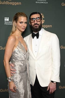 STOCKHOLM 20230123 Fares Fares th and Clara Hallencrutz arrive on the red carpet at the Guldbaggegala at Circus in Stockholm STOCKHOLMK SWEDEN x10040x,  Copyright: xAndersxWiklund TTx GULDBAGGEN 2023 TTABB0000000000154402