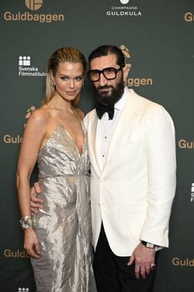 STOCKHOLM 20230123 Fares Fares th and Clara Hallencrutz arrive on the red carpet at the Guldbaggegala at Circus in Stockholm STOCKHOLMK SWEDEN x10040x,  Copyright: xAndersxWiklund TTx GULDBAGGEN 2023 TTABB0000000000154405