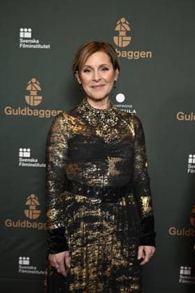 STOCKHOLM 20230123 Helen Sjöholm arrives on the red carpet at the Guldbaggegala at Circus in Stockholm STOCKHOLMK SWEDEN x10040x,  Copyright: xAndersxWiklund TTx GULDBAGGEN 2023 TTABB0000000000154427