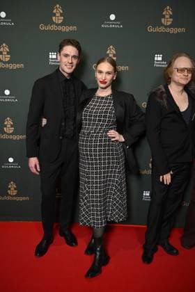 STOCKHOLM 20230123 Damage player Vera Vitali with her partner Kiljan Ardal arrives on the red carpet at the Guldbaggegala at Circus in Stockholm STOCKHOLM SWEDEN x10040x,  Copyright: xAndersxWiklund TTx GULDBAGGEN 2023 TTABB0000000000154462