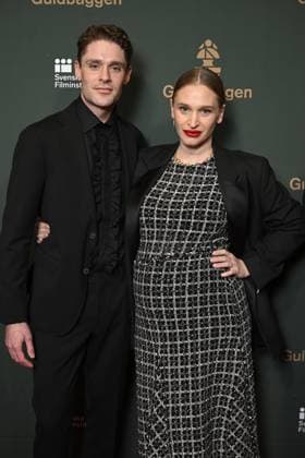 STOCKHOLM 20230123 Damage player Vera Vitali with her partner Kiljan Ardal arrives on the red carpet at the Guldbaggegala at Circus in Stockholm STOCKHOLM SWEDEN x10040x,  Copyright: xAndersxWiklund TTx GULDBAGGEN 2023 TTABB0000000000154463