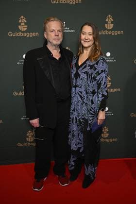 STOCKHOLM 20230123 The actor Krister Henriksson with wife Cecilia Nilsson arrives on the red carpet at the Guldbaggegala at Circus in Stockholm STOCKHOLMK SWEDEN x10040x,  Copyright: xAndersxWiklund TTx GULDBAGGEN 2023 TTABB0000000000154466