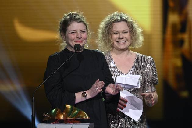 STOCKHOLM 20230123 Award for Best Editing goes to Åsa Mossberg and Line Schou Hillerbrand for the film Dötterr und Guldbaggegalan at Circus in Stockholm STOCKHOLMK SWEDEN x10040x,  Copyright: xAndersxWiklund TTx GULDBAGGEN 2023 TTABB0000000000154497