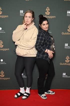 STOCKHOLM 20230123 Moa Lundqvist and Dilan Apak arrive on the red carpet at the Guldbaggegala at Circus in Stockholm STOCKHOLMK SWEDEN x10040x,  Copyright: xAndersxWiklund TTx GULDBAGGEN 2023 TTABB0000000000154528