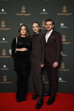 STOCKHOLM 20230123 Molly Nutley, Sofia Kappel and Oskar Kappel arrive on the red carpet at the Guldbaggegalan at Circus in Stockholm STOCKHOLMK SWEDEN x10040x,  Copyright: xAndersxWiklund TTx GULDBAGGEN 2023 TTABB0000000000154535