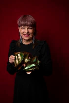 STOCKHOLM 20230123 Stefanie Gredig received the Golden Beetle for best mask design for Triangle of Sadness during the Golden Beetle Gala at Cirkus in Stockholm STOCKHOLM SWEDEN x10050x,  Copyright: xPontusxLundahlx xTTx GULDBAGGEN 2023 TTABB0000000000154546