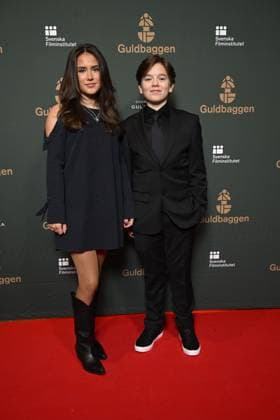 STOCKHOLM 20230123 Polly Stjärne and Nils Kendle arrive on the red carpet at the Guldbaggegala at Circus in Stockholm STOCKHOLMK SWEDEN x10040x,  Copyright: xAndersxWiklund TTx GULDBAGGEN 2023 TTABB0000000000154547