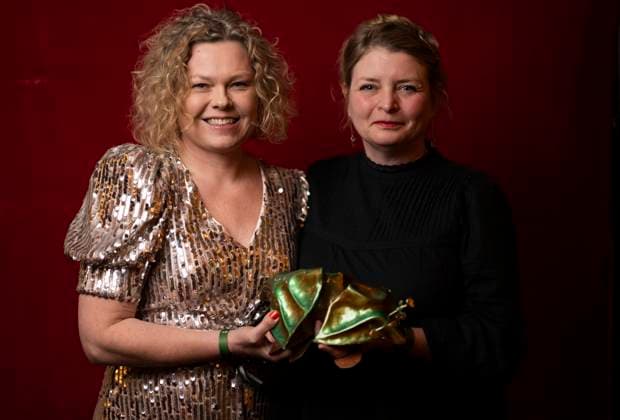 STOCKHOLM 20230123 Award for Best Editing went to Åsa Mossberg and Line Schou Hillerbrand for the film Dötterr und Guldbaggegalan at Circus in Stockholm STOCKHOLM SWEDEN x10050x,  Copyright: xPontusxLundahlx xTTx GULDBAGGEN 2023 TTABB0000000000154549