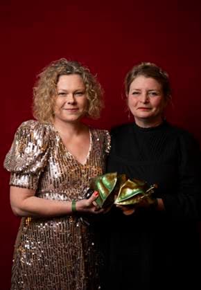 STOCKHOLM 20230123 Award for Best Editing went to Åsa Mossberg and Line Schou Hillerbrand for the film Dötterr und Guldbaggegalan at Circus in Stockholm STOCKHOLM SWEDEN x10050x,  Copyright: xPontusxLundahlx xTTx GULDBAGGEN 2023 TTABB0000000000154550