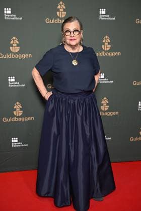 STOCKHOLM 20230123 Anna Carlson, chairman of the golden beetle jury, arrives on the red carpet at the Golden Beetle Gala at Circus in Stockholm STOCKHOLMK SWEDEN x10040x,  Copyright: xAndersxWiklund TTx GULDBAGGEN 2023 TTABB0000000000154553