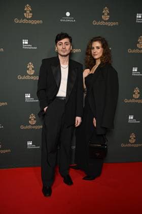 STOCKHOLM 20230123 Alexej Manvelov and Emine Sander arrive on the red carpet at the Guldbagge Gala at Circus in Stockholm STOCKHOLMK SWEDEN x10040x,  Copyright: xAndersxWiklund TTx GULDBAGGEN 2023 TTABB0000000000154556