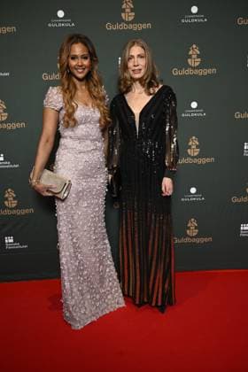 STOCKHOLM 20230123 Katarina Sandström and Charlotta Lidman arrive on the red carpet at the Guldbagge Gala at Circus in Stockholm STOCKHOLM SWEDEN x10040x,  Copyright: xAndersxWiklund TTx GULDBAGGEN 2023 TTABB0000000000154562