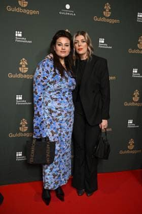 STOCKHOLM 20230123 Kakan Hermansson and Rebecca Afzelius arrive on the red carpet at the Guldbagge Gala at Circus in Stockholm STOCKHOLMK SWEDEN x10040x,  Copyright: xAndersxWiklund TTx GULDBAGGEN 2023 TTABB0000000000154571
