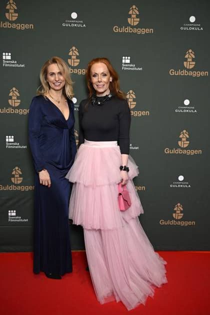 STOCKHOLM 20230123 Anna Bjurefeldt and Rachel Mohlin arrive on the red carpet at the Guldbagge Gala at Circus in Stockholm STOCKHOLM SWEDEN x10040x,  Copyright: xAndersxWiklund TTx GULDBAGGEN 2023 TTABB0000000000154581