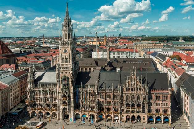 Germany, Munich, Facade of New Town Hall, Munich Bavaria Germany TAMF03873