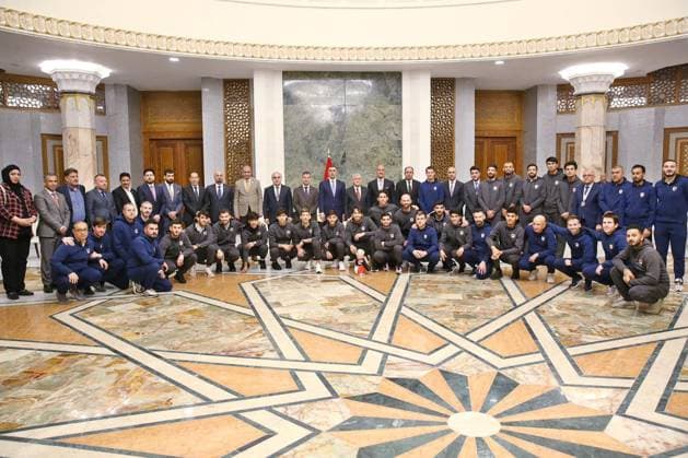 Iraqi President Abdul Latif Rashid receives the Iraqi football team, which won the Gulf Championship Cup Iraqi President Abdul Latif Rashid receives the Iraqi football team, which won the Gulf Championship Cup, on January 24, 2023. Photo by Iraqi Presidency Office APAimages Iraq Iraq Iraq 240123_IRAQ_IPO_1_00 (7) Copyright: xapaimagesxIraqixPresidencyxOfficex xapaimagesx