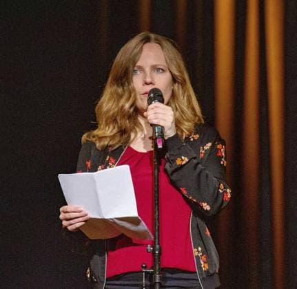 <p>Sarah Bosetti als Gast in der Gebläsehalle in Hattingen am Donnerstag, dem 21. November 2019. Deutschland NRW Hattingen Copyright: WalterxFischer