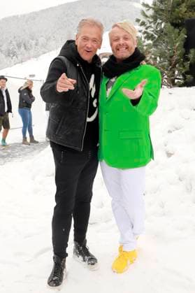 Olaf Berger and Ross Antony at the recording of the TV show Wenn die Musi spielt Winter Open Air 2023 on stage at the valley station of the Kaiserburgbahn Bad Kleinkirchheim, 21 01 2023 Foto:xS.xNömerx xFuturexImage