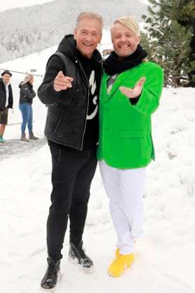 Olaf Berger and Ross Antony at the recording of the TV show Wenn die Musi spielt Winter Open Air 2023 on stage at the valley station of the Kaiserburgbahn Bad Kleinkirchheim, 21 01 2023 Foto:xS.xNömerx xFuturexImage