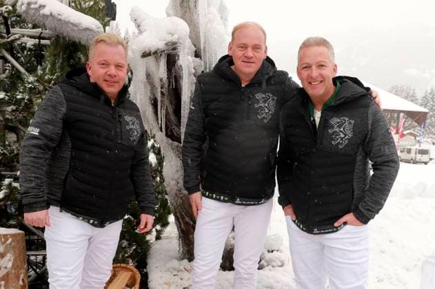 Andreas Doppelhofer, Fritz Kristoferitsch, and Manfred Maier Die Edlseer at the recording of the TV show Wenn die Musi spielt Winter Open Air 2023 on stage at the valley station of the Kaiserburgbahn Bad Kleinkirchheim, 21 01 2023 Foto:xS.xNömerx xFuturexImage