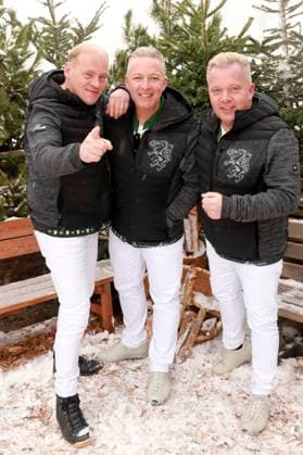 Andreas Doppelhofer, Fritz Kristoferitsch, and Manfred Maier Die Edlseer at the recording of the TV show Wenn die Musi spielt Winter Open Air 2023 on stage at the valley station of the Kaiserburgbahn Bad Kleinkirchheim, 21 01 2023 Foto:xS.xNömerx xFuturexImage