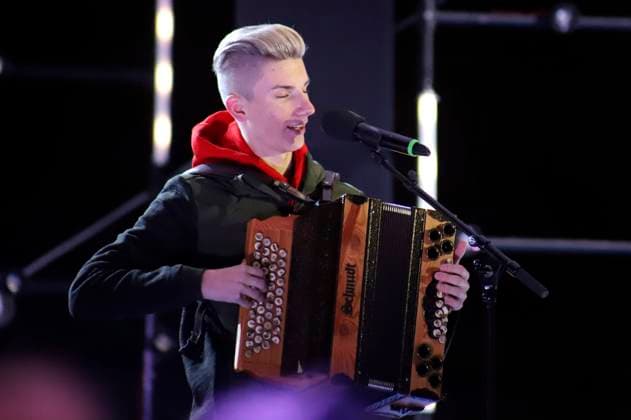 Felix Muhr at the recording of the TV show Wenn die Musi spielt Winter Open Air 2023 on stage at the valley station of the Kaiserburgbahn Bad Kleinkirchheim, 21 01 2023 Foto:xS.xNömerx xFuturexImage