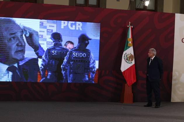 Mexican President Lopez Obrador News Conference January 25, 2023, Mexico City, Mexico: Mexico™s President, Andres Manuel Lopez Obrador, speaks during his briefing conference at National Palace. on January 25, 2023 in Mexico City, Mexico. (Photo by Ismael Rosas Eyepix Group) Copyright: xIsmaelxRosas xEyepixxGroupx IR_25012023_86895