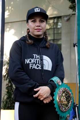 Mexican Institute of Social Security celebrates 80 years of its creation January 27, 2023, Mexico City, Mexico: Former world boxing champion, Zulina La Loba Munoz in the Cardio Box Physical Activation Macro class for the 80th anniversary of the Mexican Institute of Social Security on the esplanade of Conjunto Colonia in Mexico City. on January 27, 2023 in Mexico City, Mexico (Photo by Luis Barron Eyepix Group). Copyright: xLuisxBarronx xEyepixxGroupx LB20230127_IMSS4