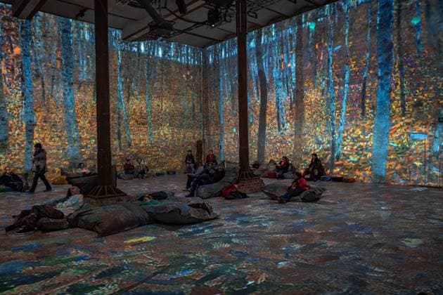 Berlin Prenzlauer Berg Gustav Klimt Klimts Kiss an immersive story Music Brewery 29 01 2023 EDITORIAL USE ONLY Berlin