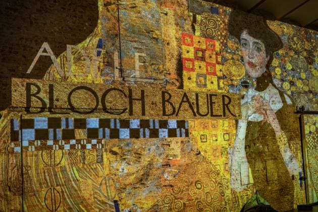 Berlin Prenzlauer Berg Gustav Klimt Klimts Kiss an immersive story Music Brewery 29 01 2023 EDITORIAL USE ONLY Berlin