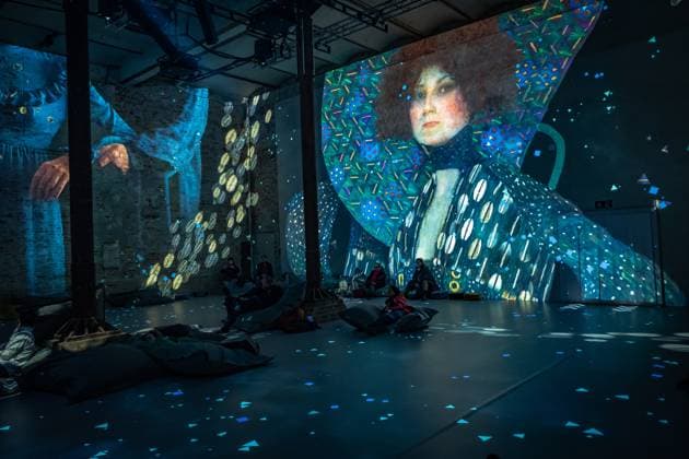 Berlin Prenzlauer Berg Gustav Klimt Klimts Kiss an immersive story Music Brewery 29 01 2023 EDITORIAL USE ONLY Berlin